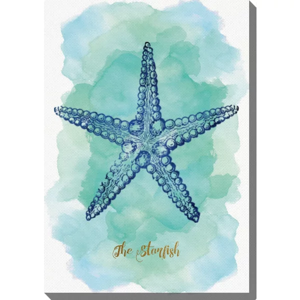 Leinwand 30x40 cm - Seestern Blau