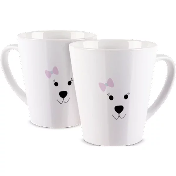 Tasse Latte - Bär mit Haarschleife
