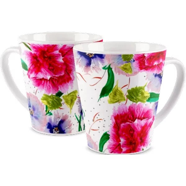 Tasse Latte - Blumenbeet