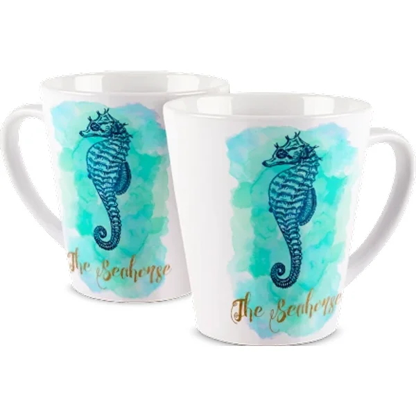 Tasse Latte - Seepferdchen Blau