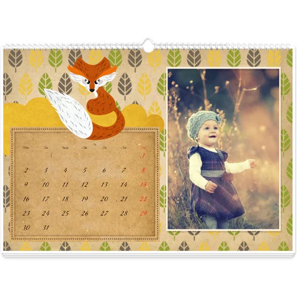 Fotokalender A4 Querformat - Der schlaue Fuchs