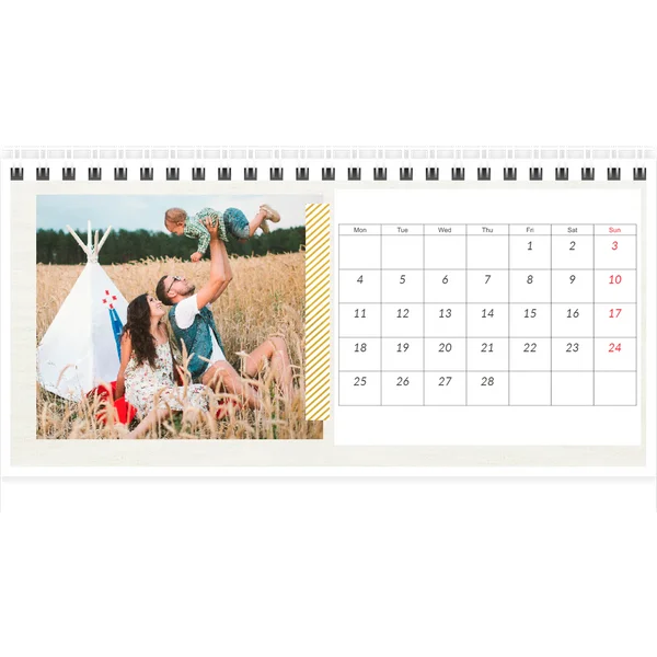Tischkalender 21x10 cm - Fröhliche Familie