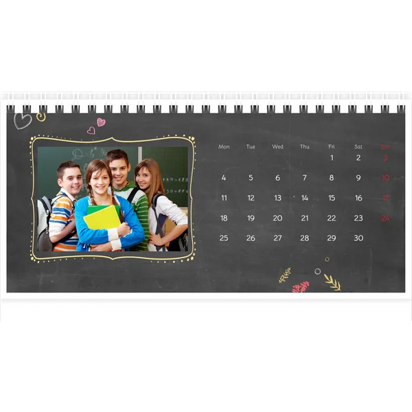 Tischkalender 21x10 cm - Schultafel