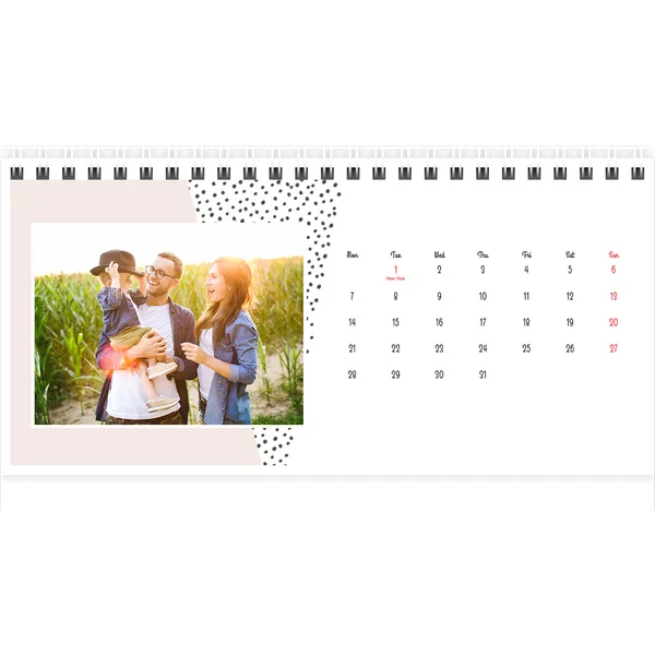 Tischkalender 21x10 cm - Skizze