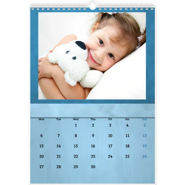 Fotokalender A3 Hochformat - Blau