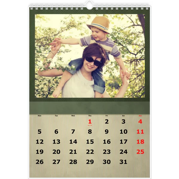 Fotokalender A3 Hochformat - Grün