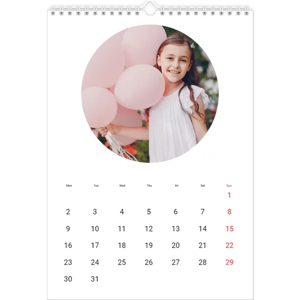 Fotokalender A4 Hochformat - Weiß 2