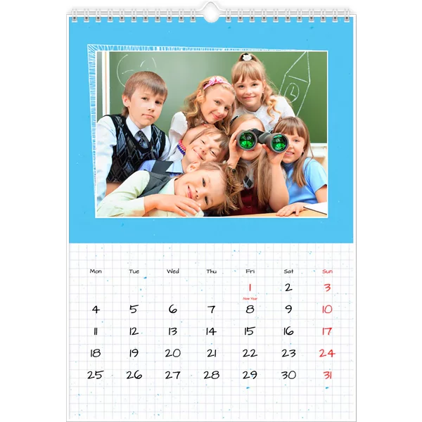 Fotokalender A4 Hochformat - Schulheft