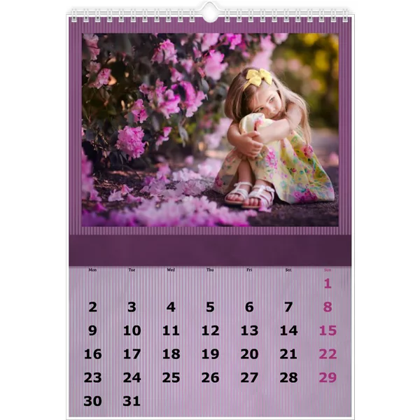 Fotokalender A4 Hochformat - Violett