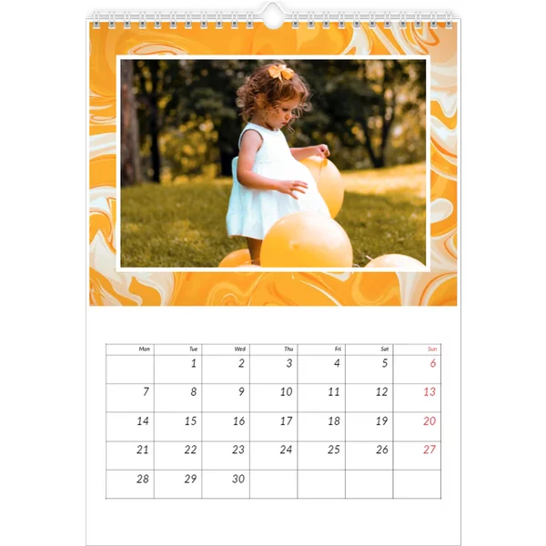 Fotokalender A4 Hochformat - Gelb