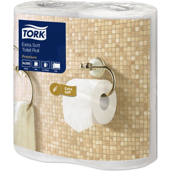 Tork Premium T4 Extra Soft Toilet Roll 2ply 23m (Case of 40) - 100120