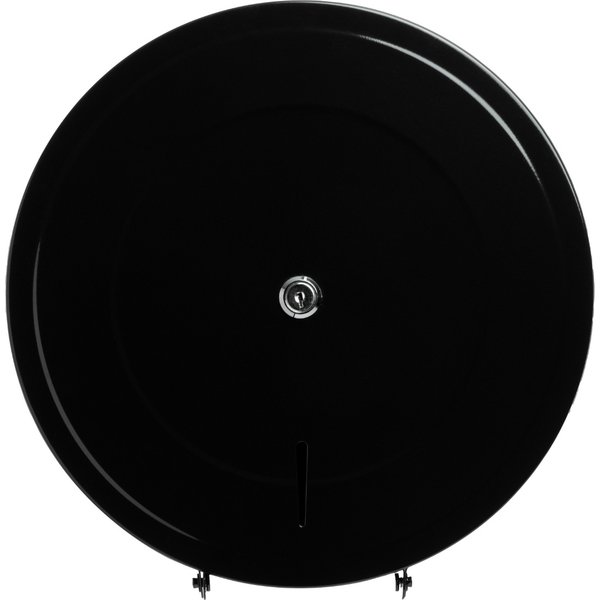 C21 Jumbo Metal Lockable 12" Toilet Roll Dispenser in Black