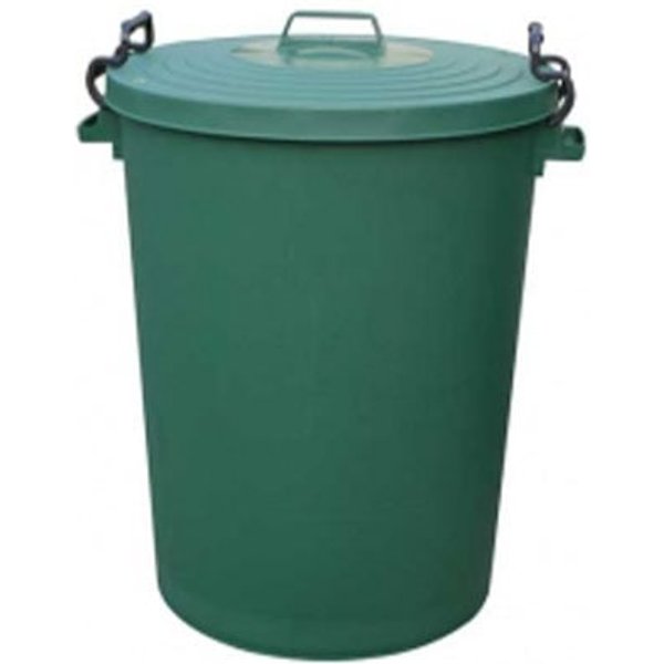 Trojan 110 Litre Heavy Duty Coloured Clip Lid Dustbins in Green