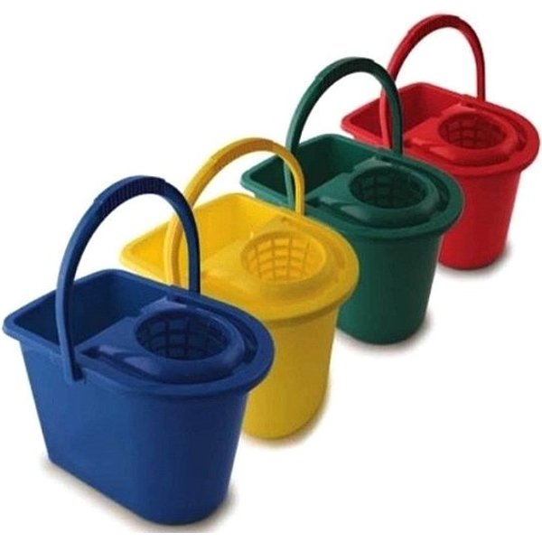 Mulberry 15 Litre Red Polypropylene Mop Bucket with Handle