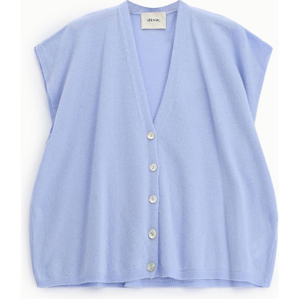 Gilet Sans Manches à Col V Boutonné-image