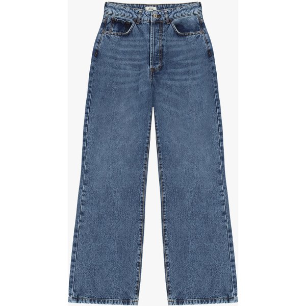 Jean Jambe Large Taille Haute Lavage Classique-image