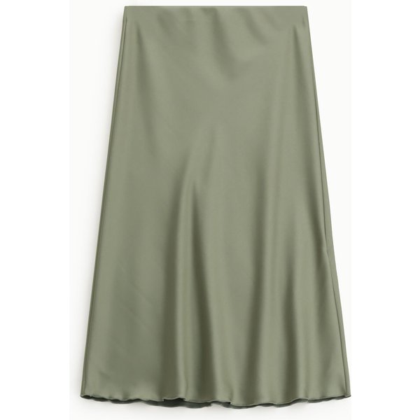 Jupe Longue Taille Haute Coupe Fluide-image