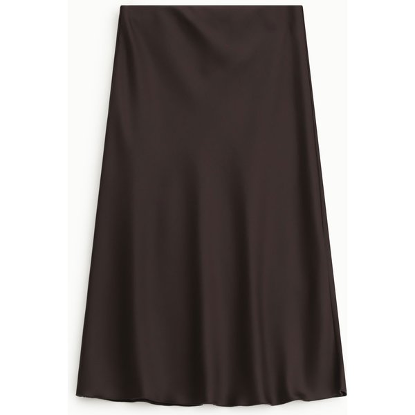 Jupe Longue Taille Haute Coupe Fluide-image