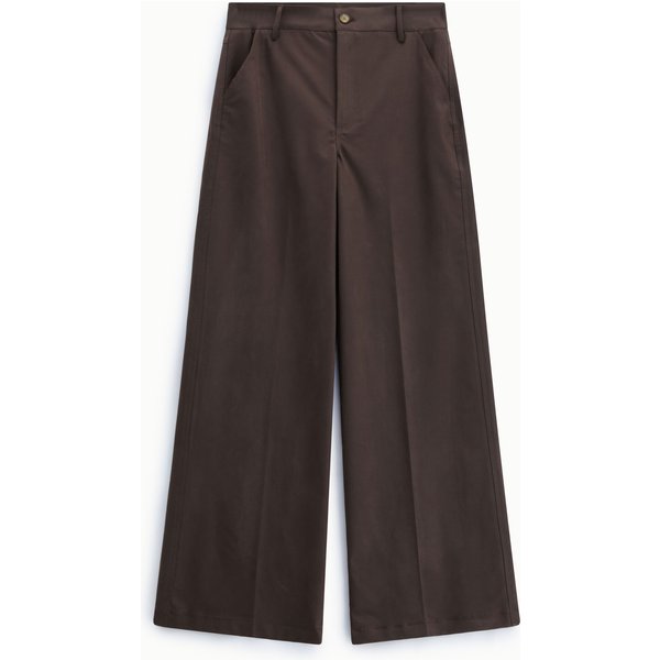 Pantalon Palazzo Taille Haute Avec Poches LatéRales-image