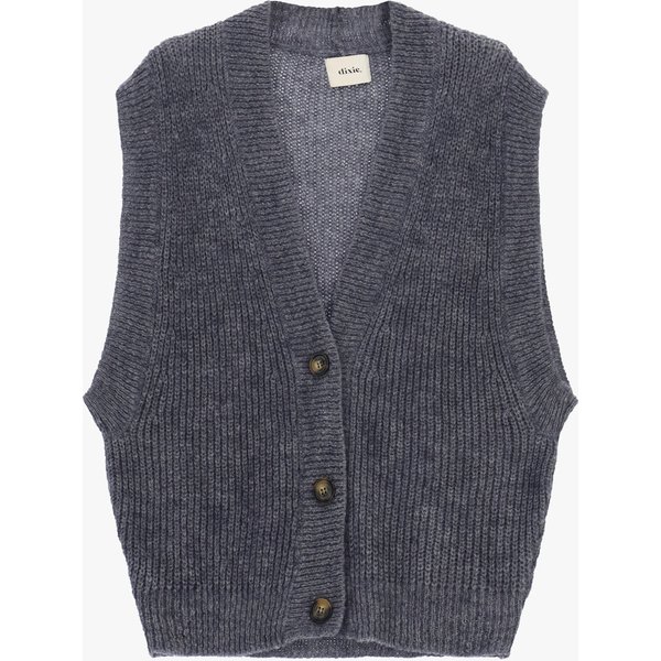 Gilet CôTelé à Boutons Et Col En V-image