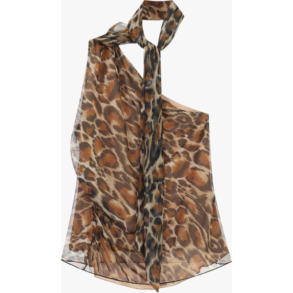 Top AsyméTrique Imprimé Animal Drapé-image