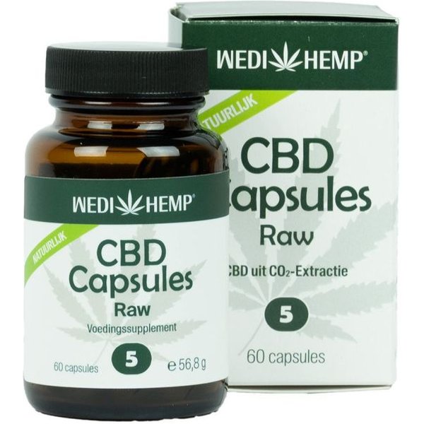 CBD Capsules Raw (Wedihemp) 5% 60 caps