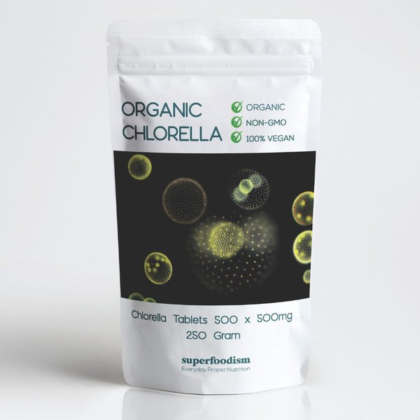 Chlorella tabletten 500mg Bio (Superfoodism) 500st