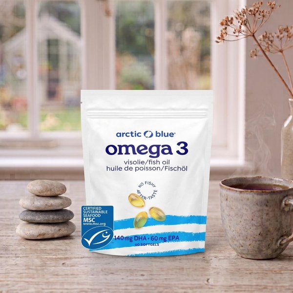 Omega-3 visolie kleine capsules DHA & EPA (Arctic Blue) 60caps