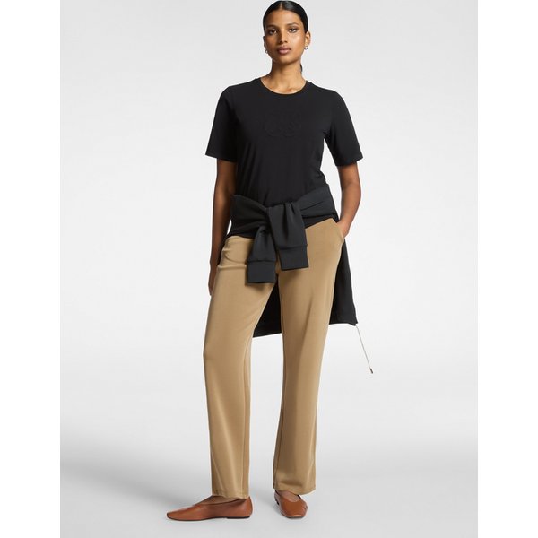 Elena Mirò - Pantaloni Palazzo In Scuba Donna, Marrone Taglia: Xxl (56 It)-image