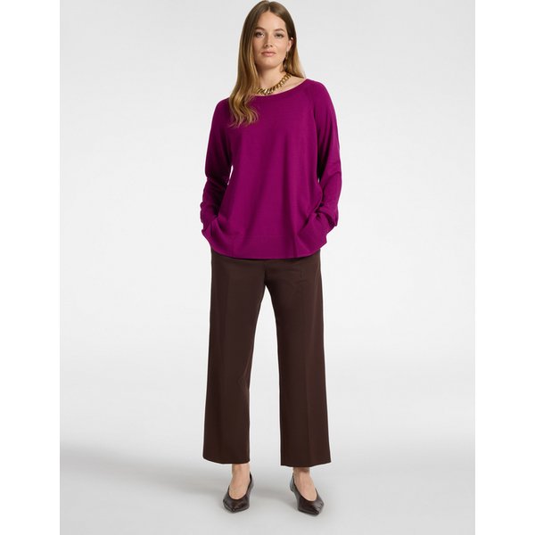 Elena Mirò - Pantaloni Chinos In Punto Milano Misto Viscosa Donna, Taglia: 50-image