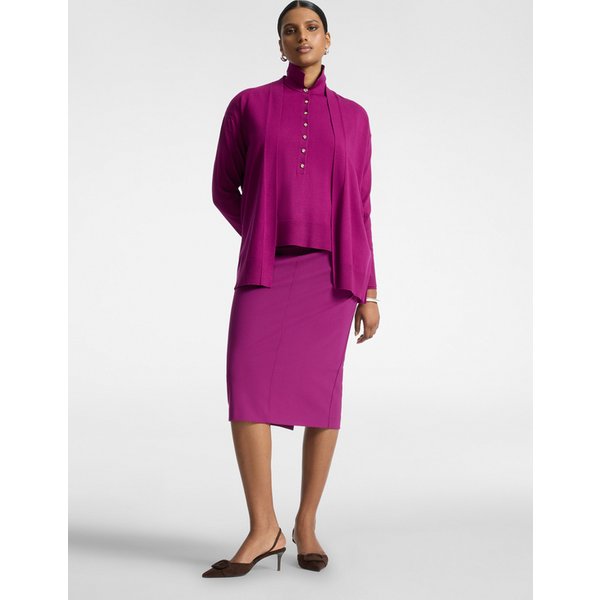 Elena Mirò - Gonna Tubino In Punto Milano Donna, Fucsia Taglia: M (46-48 It)-image