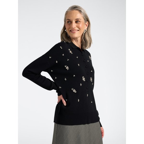 Elena Mirò - Maglia In Viscosa Con Ricami Donna, Taglia: M (46-48 It)-image