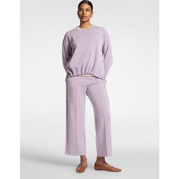 Elena Mirò - Pantaloni Palazzo In Scuba Donna, Viola Taglia: Xxl (56 It)-image