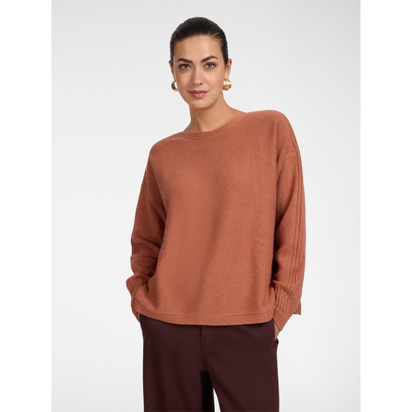 Elena Mirò - Maglia In Pura Lana Scollo Barchetta Donna, Rosa Taglia: 3XL (58 It)-image
