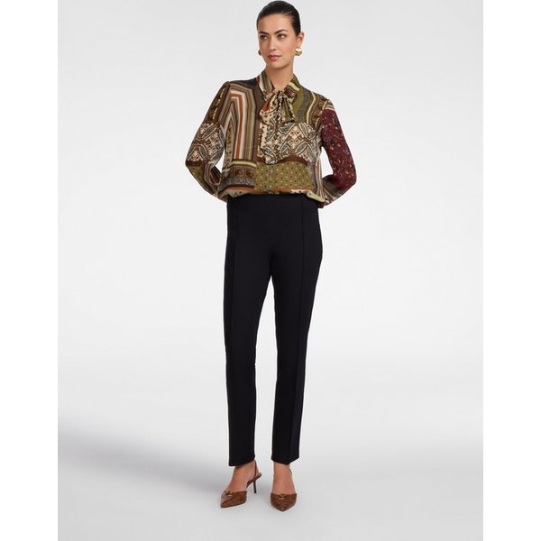Elena Mirò - Pantaloni Slim In Punto Milano Donna, Taglia: XL (52-54 It)-image