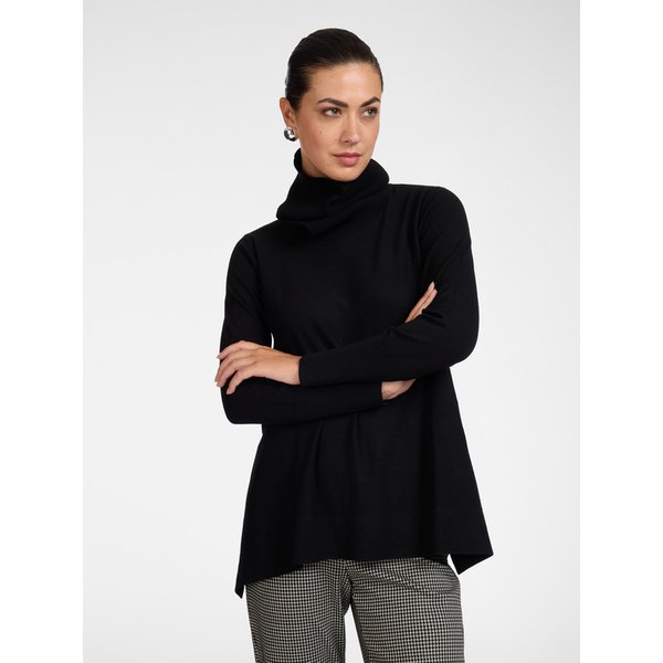 Elena Mirò - Maglia Dolcevita In Viscosa Donna, Nero Taglia: 3XL (58 It)-image