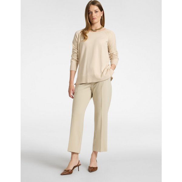 Elena Mirò - Pantaloni Chinos In Punto Milano Misto Viscosa Donna, Taglia: 46-image