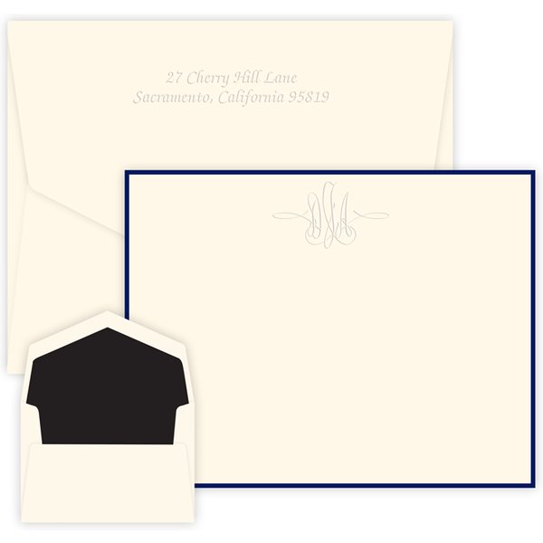Virginia Monogram Card - Embossed-image