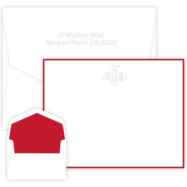 Elise Monogram Card - Embossed-image