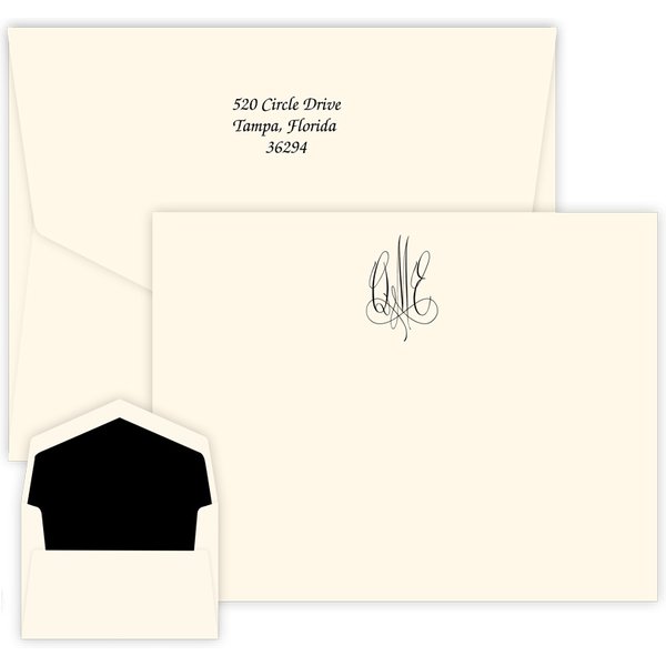 Roberta Monogram Apex Card - Raised Ink-image