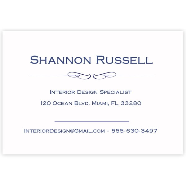 Virtue Calling Card - Raised Ink