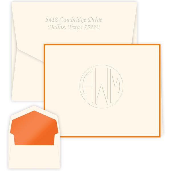 Delavan Monogram Note - Embossed-image