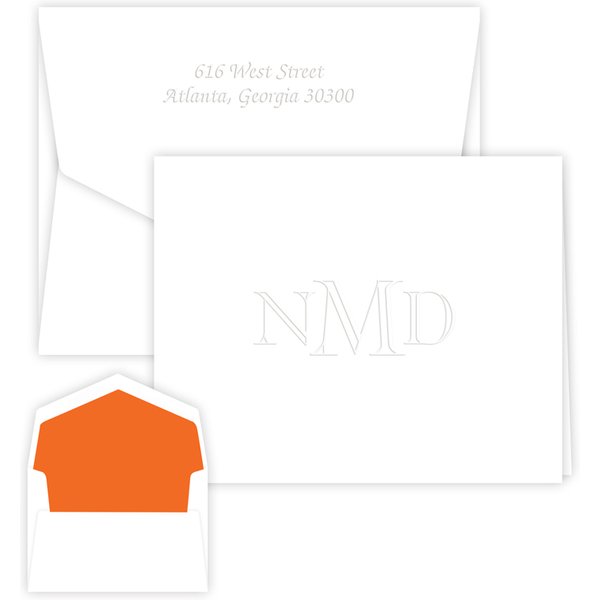 Henley Traditional Monogram Note - Embossed-image