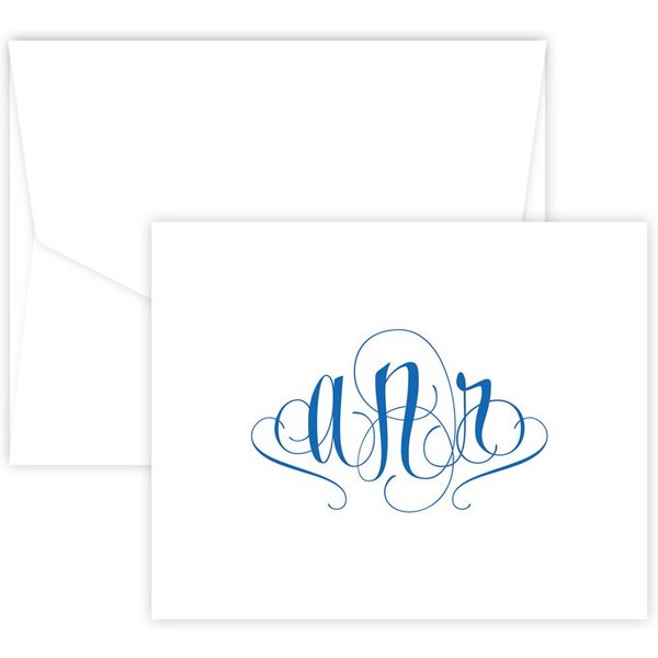 Delavan Monogram Note - Digital Print - Fairfax Stationery-image