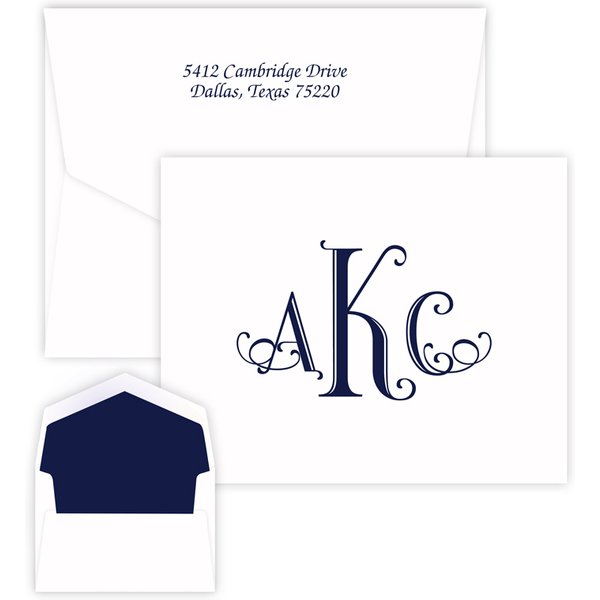 Wheaton Monogram Note - Raised Ink-image
