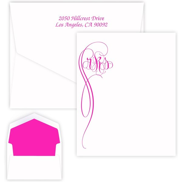 Fiona Monogram Note - Raised Ink-image