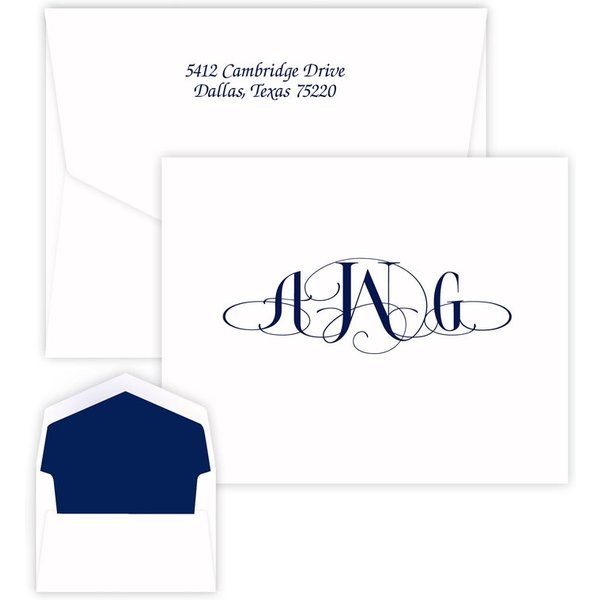 Roma Monogram Note - Raised Ink-image