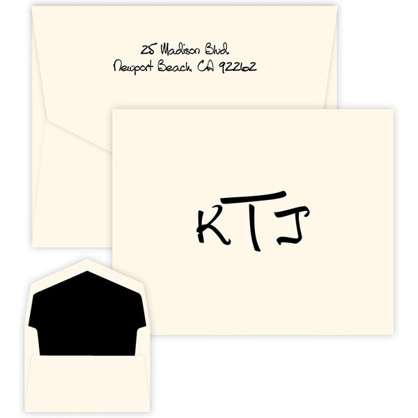 Anthony Monogram Note - Raised Ink-image