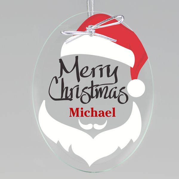 North Pole Santa Keepsake Ornament - Oval-image