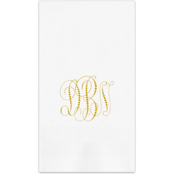 Pearl String Monogram Guest Towel - Printed-image